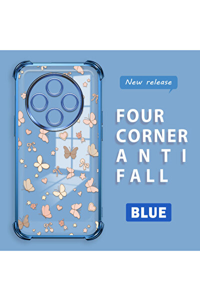 ucuc غطاء حماية شفاف متوافق مع ريدمي 14C بأربعة زوايا من السيليكون مع حواف لامعة