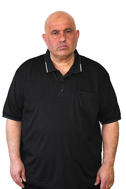 Ramon Miele Men's Large Size Pocketed Polo Collar T-Shirt