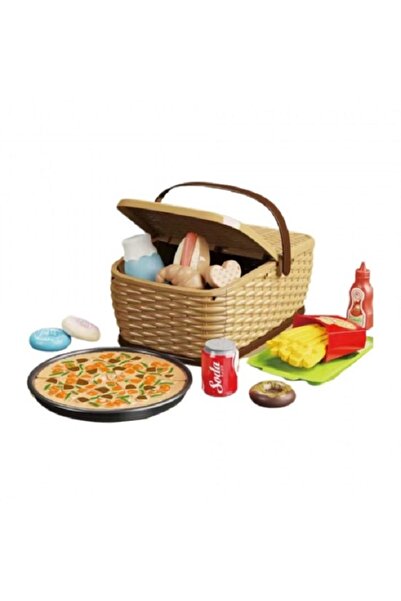 Noname Cos pentru picnic cu fast food de jucarie, 11 elemente.