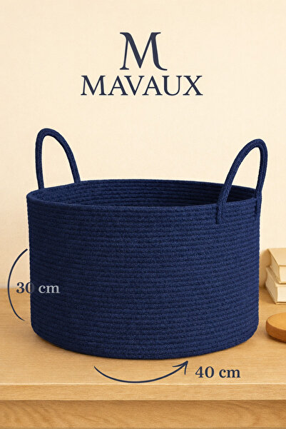 MaVaux Καλάθι κουβέρτας από γιούτα με ειδική βαμβακερή λαβή Clover Καλάθι παι...