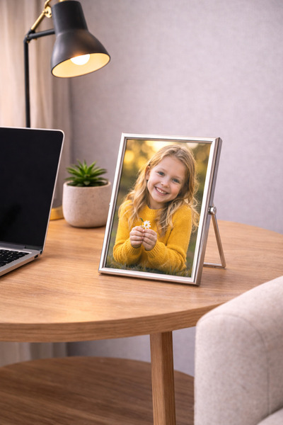 MİS KİTCHEN Metal Double Glass Photo Frame Glass Desktop Decorative Picture F...