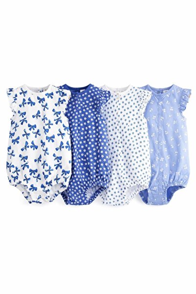 Next Baby قطن قطع من مجموعة رومبير تشيكيل منقوش المكونة من 4 قطع