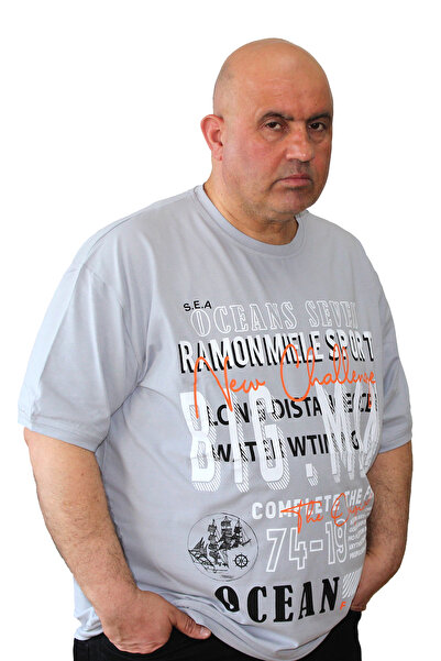 Ramon Miele Men's Oversize Big Man Printed T-Shirt