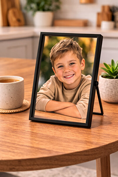 MİS KİTCHEN Metal Double Glass Photo Frame Glass Desktop Decorative Picture F...
