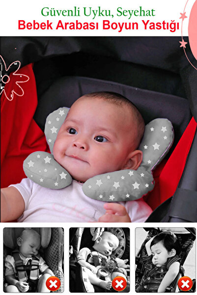 HALZEY Bebek Boyun Yastığı, Bebek Seyehat yastığı, puset yastığı, bebek arabası yastığı
