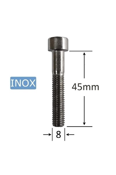 inox Surub M8x45mm Cap Cilindric Imbus DIN 912 - 50 buc/cutie