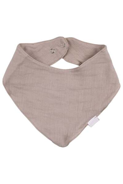 bebegen مريلة وشاح موسلين مثلثة الشكل باللون البيج للجنسين
