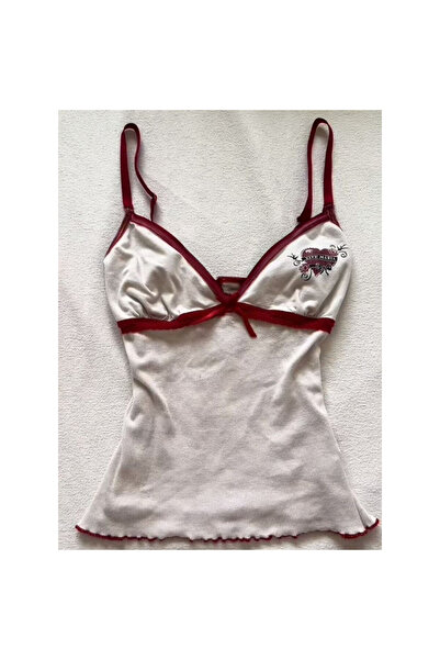 İsra Ayyıldız Moonstar Collection Beyaz Vive Maria Kırmızı Şeritli Fiyonk Det...