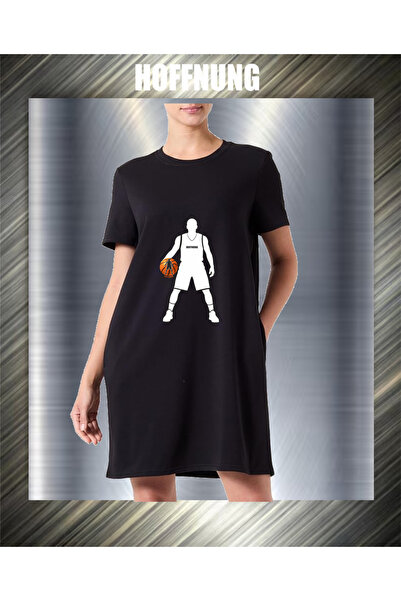 HOFFNUNG Unisex Short Sleeve Round Neck Basketball Player Printed Solid Color...