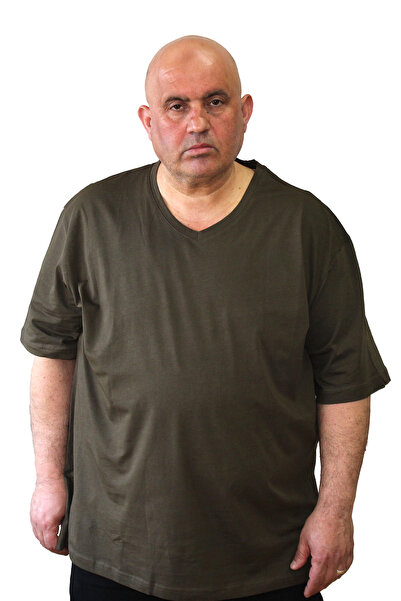 Ramon Miele Men's Plus Size Basic V-Neck T-Shirt