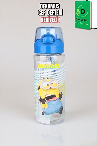 Minions "Dekomus Pocket Notebook with Gift" New Season Licensed 500 ml Tritan...