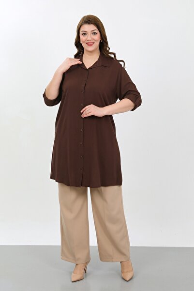 By Alba Collection Γυναικείο Βαμβάκι Βισκόζη ίσιο τουνίκ μεγάλου μεγέθους σε ...