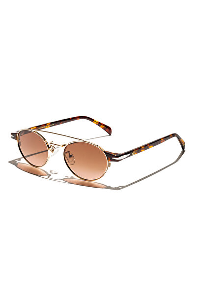 EYE OF HORUS Eoh4019 C5 Yellow/Leopard Metal Unisex Sunglasses