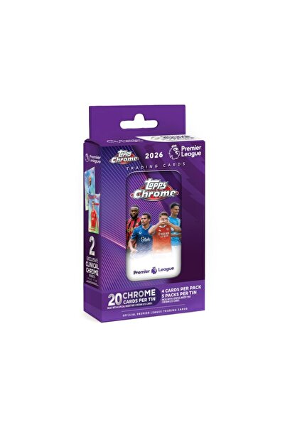 Topps علبة معدنية من كروم للدوري الإنجليزي الممتاز 2026