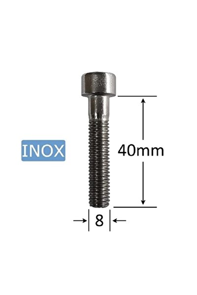 inox Surub M8x40mm Cap Cilindric Imbus DIN 912 - 50 buc/cutie