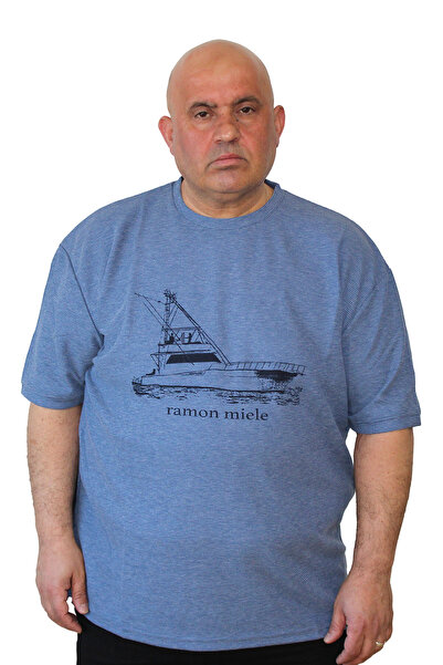 Ramon Miele Men's Plus Size Waffle Fabric T-Shirt