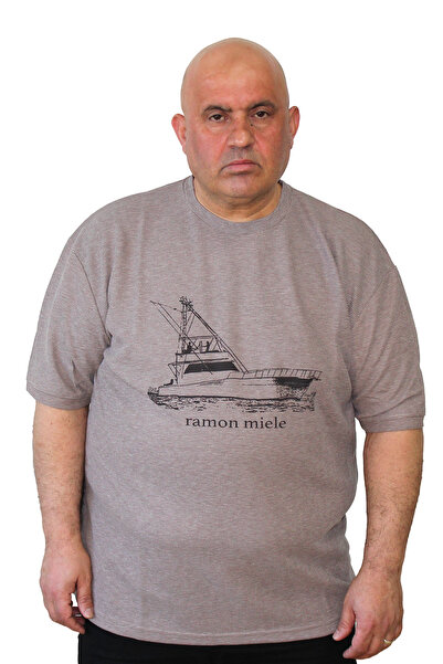 Ramon Miele Men's Plus Size Waffle Fabric T-Shirt