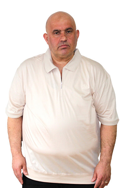 Ramon Miele Men's Large Size Premium Mercerized Textured Polo Collar Zipper T...