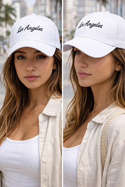 ZERAMİNE Șapcă de baseball unisex albă cu broderie Los Angeles – Șapcă sport ...