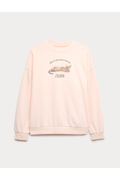 Marks & Spencer Oversize Desenli Sweatshirt