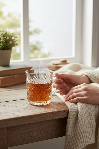 Bereketli Store Kosova 4’lü Kristal Cam Mug | Kulplu Bardak Seti