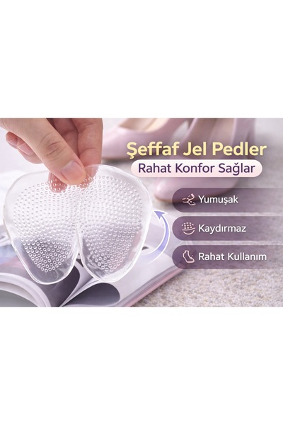 obrigado KALIN Kaydırmaz Şeffaf Jel Ayakkabı Tabanlığı Silikon Ön Ayak Ped To...