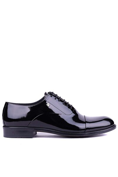 Fosco - Hakiki Rugan Deri Siyah Renk Klasik Erkek Ayakkabı - 7102