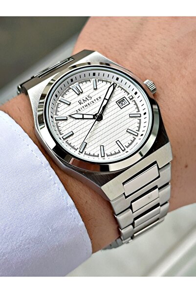 Romanson Silver Color Steel Band Steel Case Men's Wristwatch with Calendar 16...