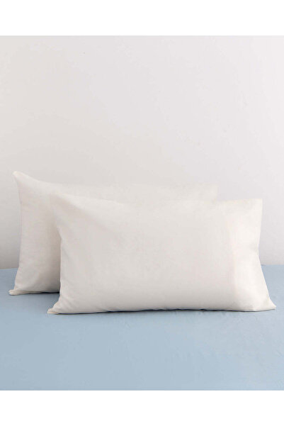 REDTAG طقم أغطية وسائد قطنية سادة بلون عاجي (قطعتان)