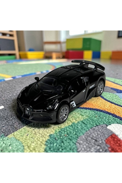 Zey-Al Metal Koleksiyonluk Model Araba - 1:32 Ölçek Siyah Spor Araç - Oyuncak...