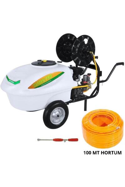 GARDENPRO Benzinli Basınçlı İlaçlama Makinası 200 Lt + 100 mt İlaçlama Hortumu