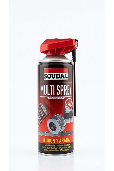 Soudal Multi Sprey 8 in 1 Çok Amaçlı Pas Sökücü Yağlayıcı 400 ml
