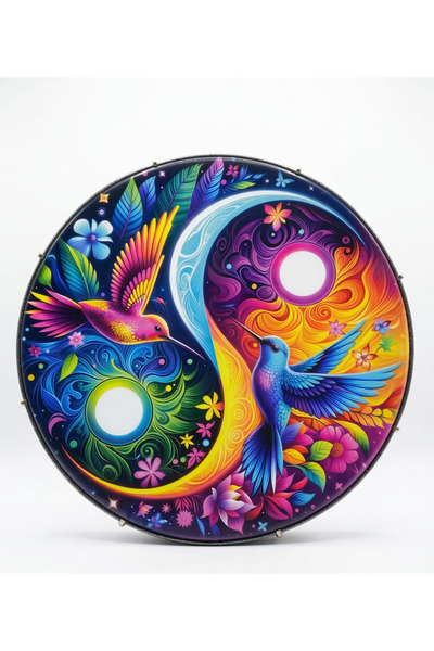 Rhythm Grafit Desenli Bendır (Kılıf Hediyeli) (NO:1)