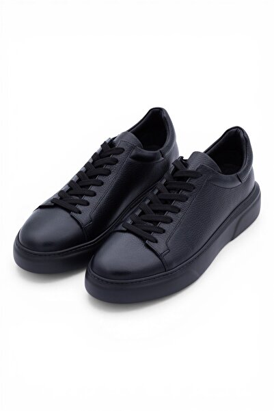 FOOTCAP Erkek Siyah Hakiki Deri Spor Casual Günlük Ayakkabı – Rahat ve Şık Ta...