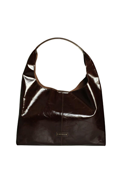 Platin Bitter Brown Leather Women's Shoulder Bag Bag