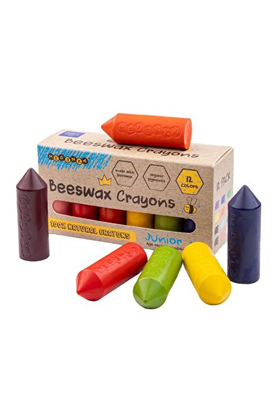 medenka Set 12 Creioane colorate din ceară naturală de albine, JUNIOR, Medenk...