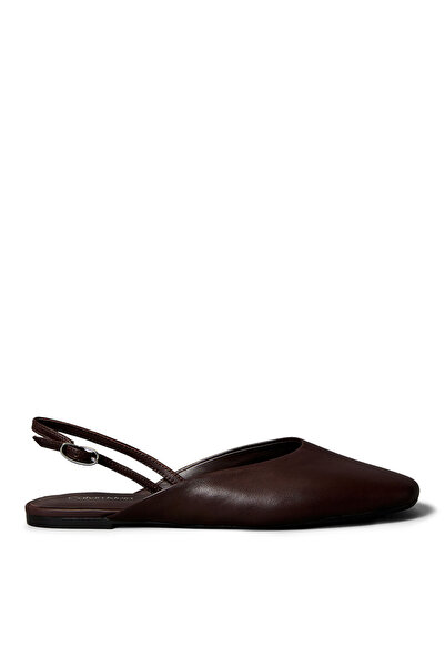 Calvin Klein %100 Koyun Derisi Koyu Mor Kadın Babet HW0HW02852VH2