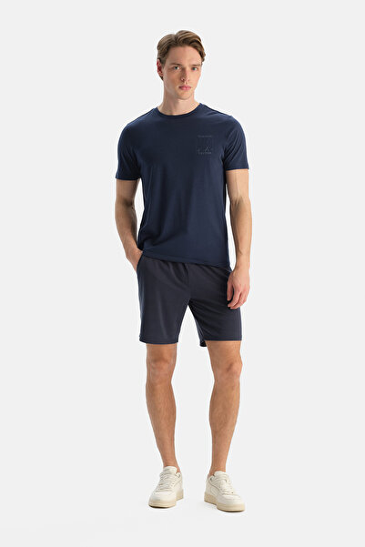 Dagi Σκούρο μπλε Με τσέπες με κορδόνια Μοντάλ Πικέ Σορτς