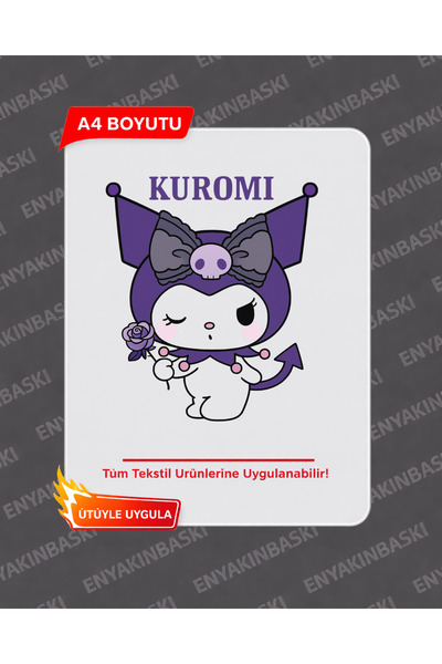 ENYAKINBASKI A4 Transfer KUROMİ6 Baskı – Tişört Baskı Transferi | Ütü ile Uyg...