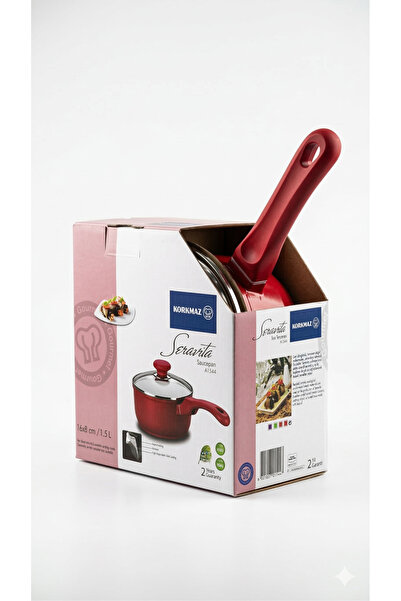 korkmaz züccaciye Korkmaz Seravita A1544 Ceramic Coated Saucepan with Lid 16x...