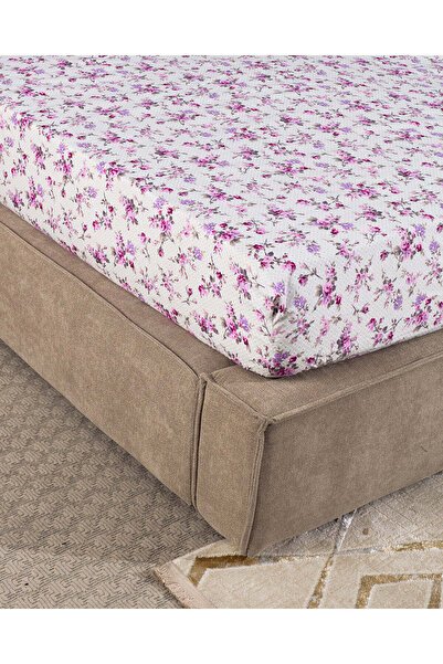 REDTAG Pink Floral Printed Fitted Sheet Double Size 135cm x 200cm