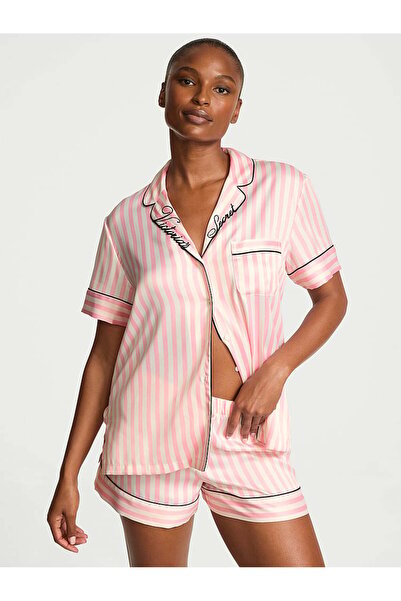 Victoria's Secret Glazed Saten Şortlu Pijama Takımı