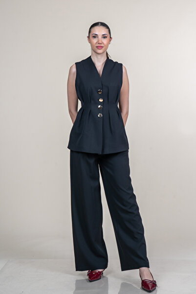 MissVina Pili Κασέ τεμάχια Γιλέκο Σετ Παντελονιών 1298