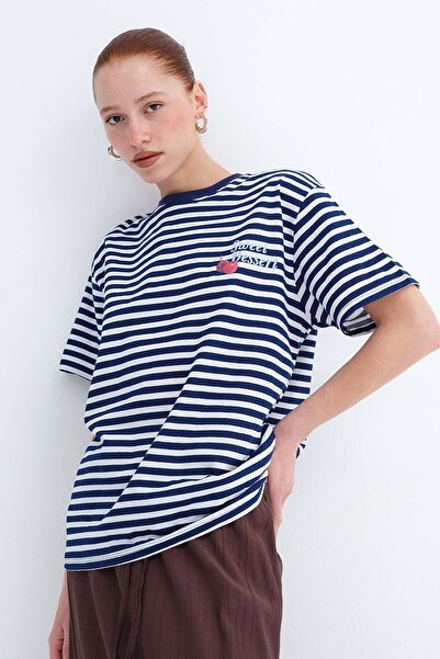 Addax Prugasto Trešnja T-shirt P10542