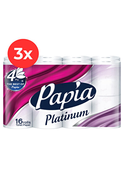 Papia 3x Hartie igienica Platinum 16 role, 4 straturi