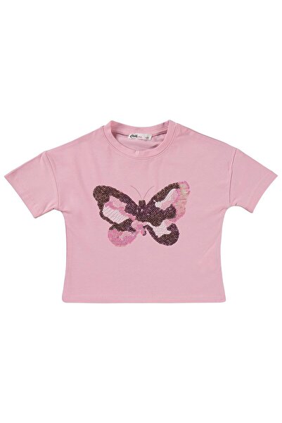 Civil Girls Set brodat cu fluturi pentru copii de 2-5 ani - Roz