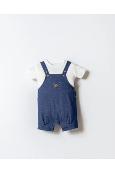 U.S. Polo Assn. U.S.Polo Assn Usb2891 Blue Baby Boy Salopet