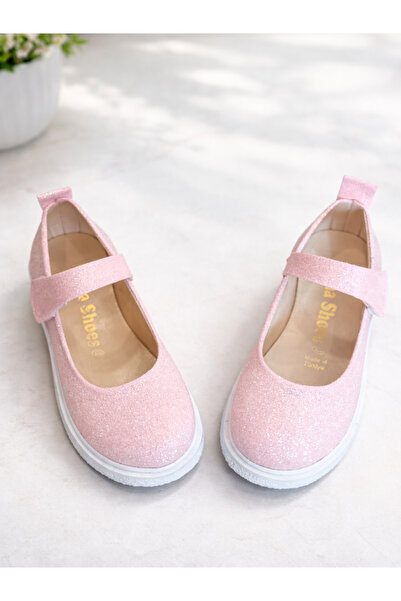 Casabony Simli Toz Pembe Ortopedik Kız Babet