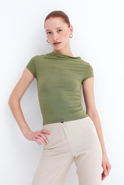 Addax Gât de caiac lateral cu încrețituri tricou P0653