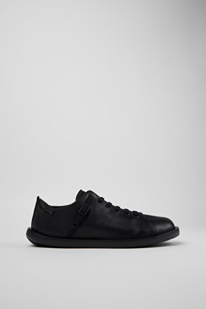 CAMPER Wagon Men's Black Leather and Textile Shoes